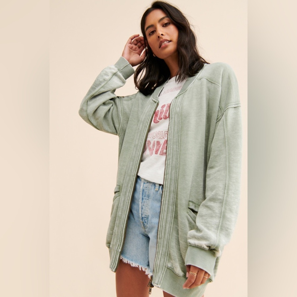 Free People Oversized Robby Bomber Jacket